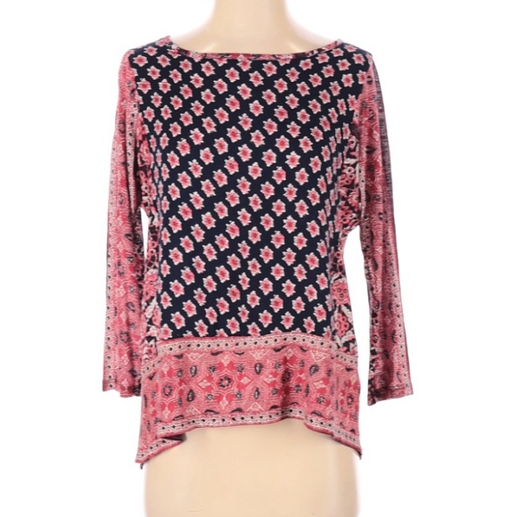 Lucky Brand Tops - Lucky Brand Boho Print Dolman Sleeve Top